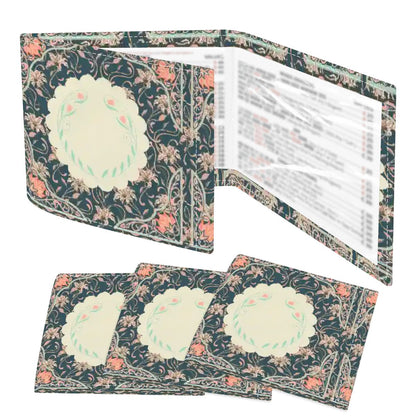 Art Deco Floral Designed 4 Mahjong Card Holder with Line Finder - Splash of Color Co.