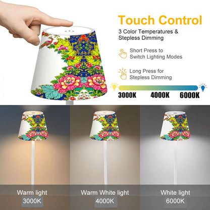 Tobacco Leaf Mahjong LED Cordless Table Lamp - Splash of Color Co.