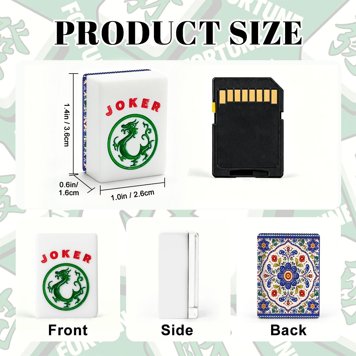 Pottery Porcelein Designed American Mahjong Tile Set And Carry Bag - Splash of Color Co.