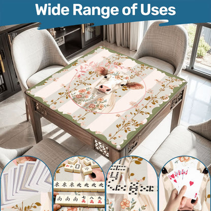 Laugh Until The Cows Come Home Floral Preppy Mahjong Mat - Splash of Color Co.