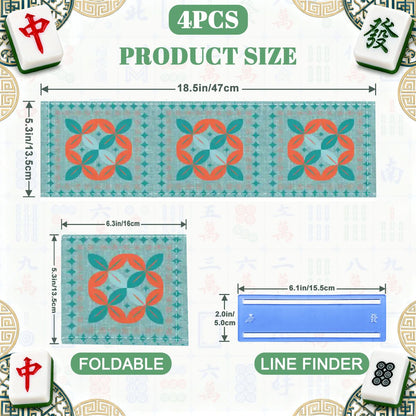 Modern Scandinavian Nord Still 4 Mahjong Card Holder with Line Finder - Splash of Color Co.