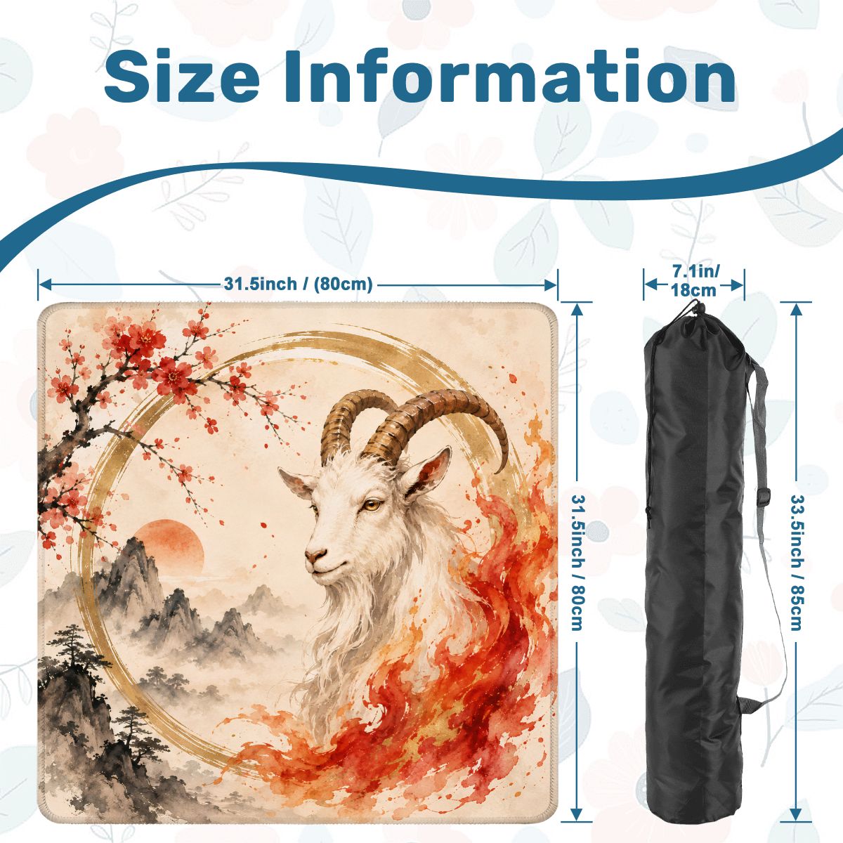 Year Of The Fire Goat Mahjong Mat