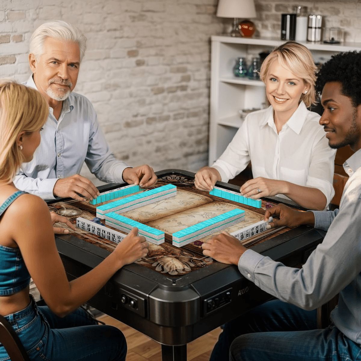 Dark Academia Mahjong Mat, Poe Edition 2 - Splash of Color Co.