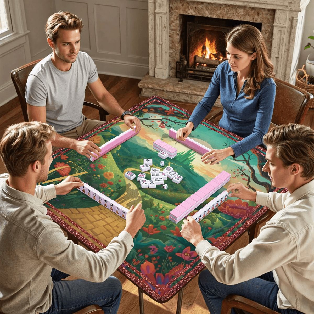 Wizard Of Oz Mahjong Mat Whimsical Land Of - Splash of Color Co.