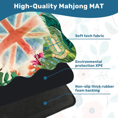 Scalloped Mahjong Mat British Virgin Islands Tropical Mahj Vacation - Splash of Color Co.