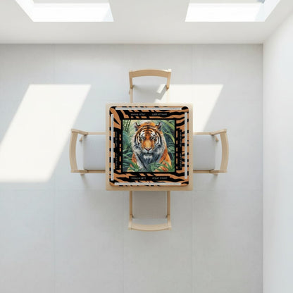 Rumble In The Jungle Tiger Print Mahjong Mat With Instructions - Splash of Color Co.