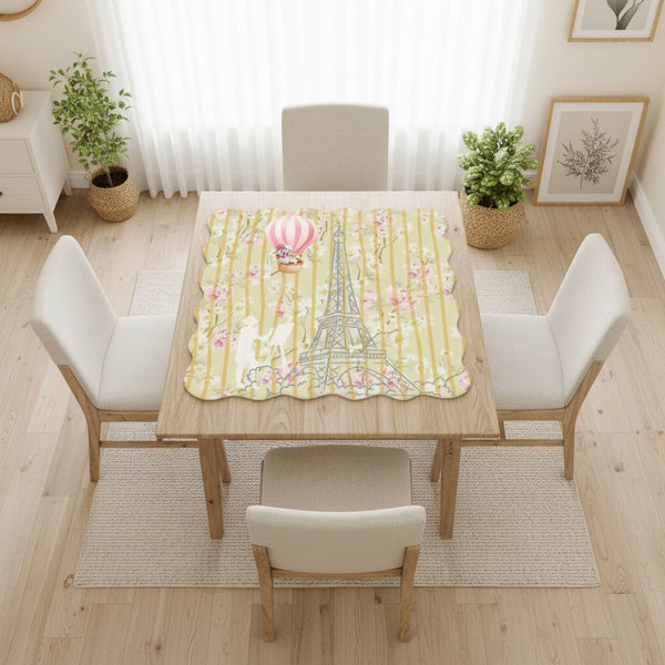 The French Connection Scalloped Mahjong Mat - Splash of Color Co.