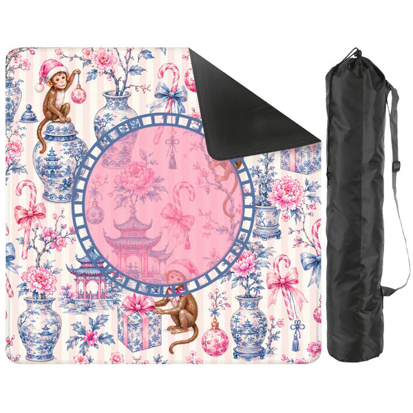 Monkey Elves Chinoiserie Holiday Mahjong Mat