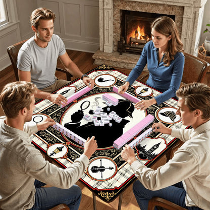 Sherlock Holmes Mahjong Mat - Splash Of Mahj And Color Co.