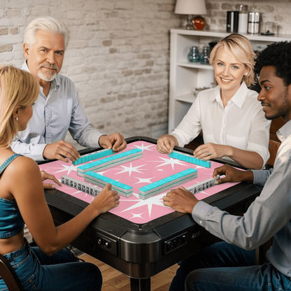 Cosmic Bubblegum Burst Modern Mahjong Mat - Splash of Color Co.