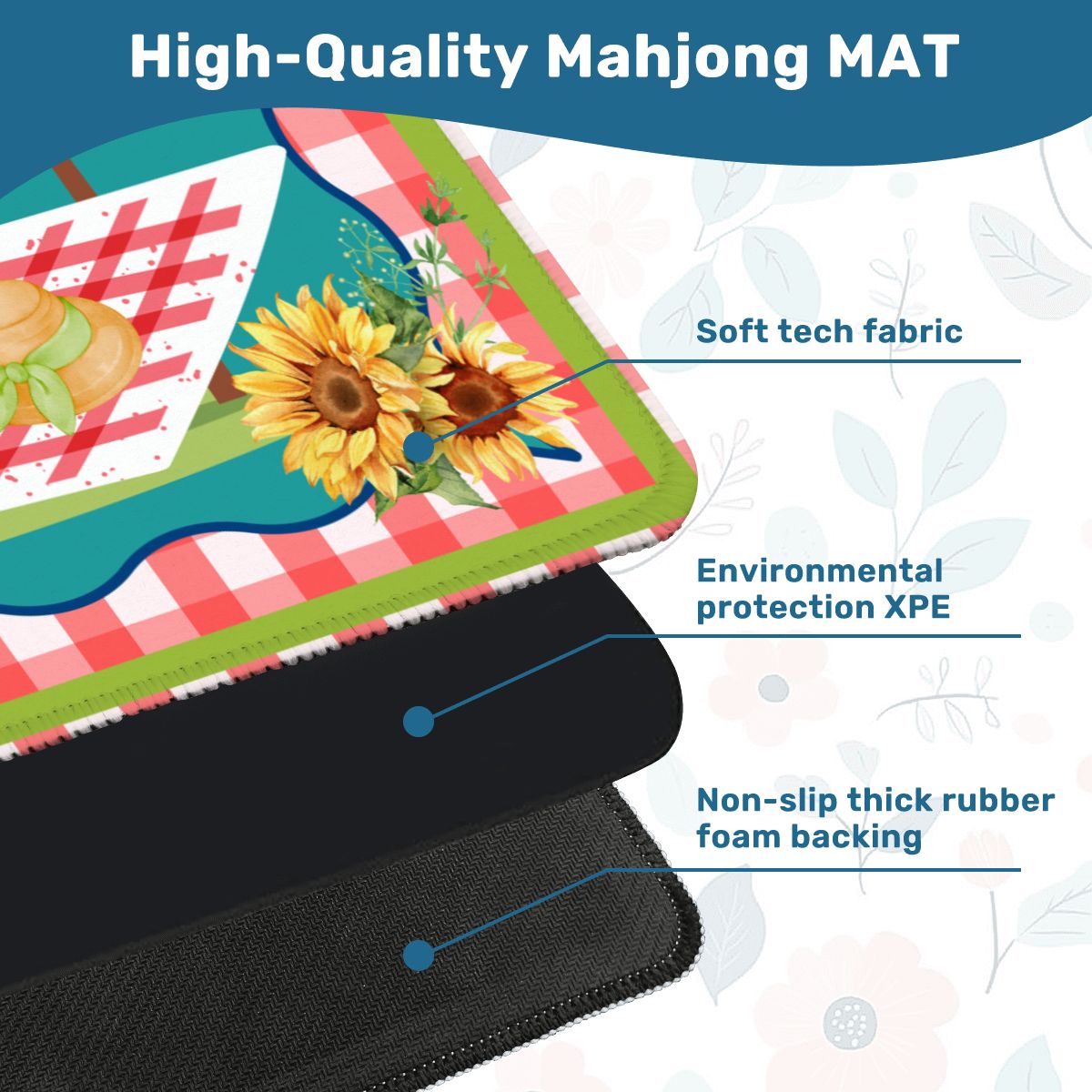 Saturday In The Park Mahjong Picnic Summer Days Themed Preppy Gingham - Splash of Color Co.