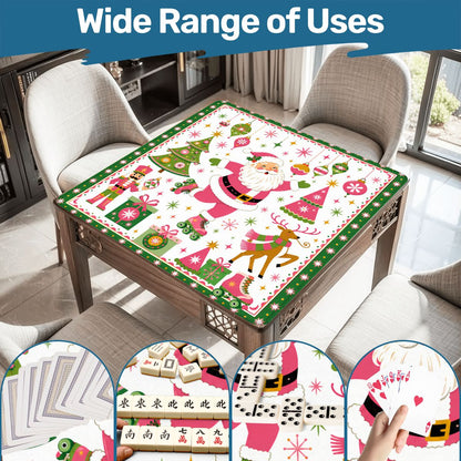 Whimsy Santa Rollerskating, Christmas Mahjong Mat