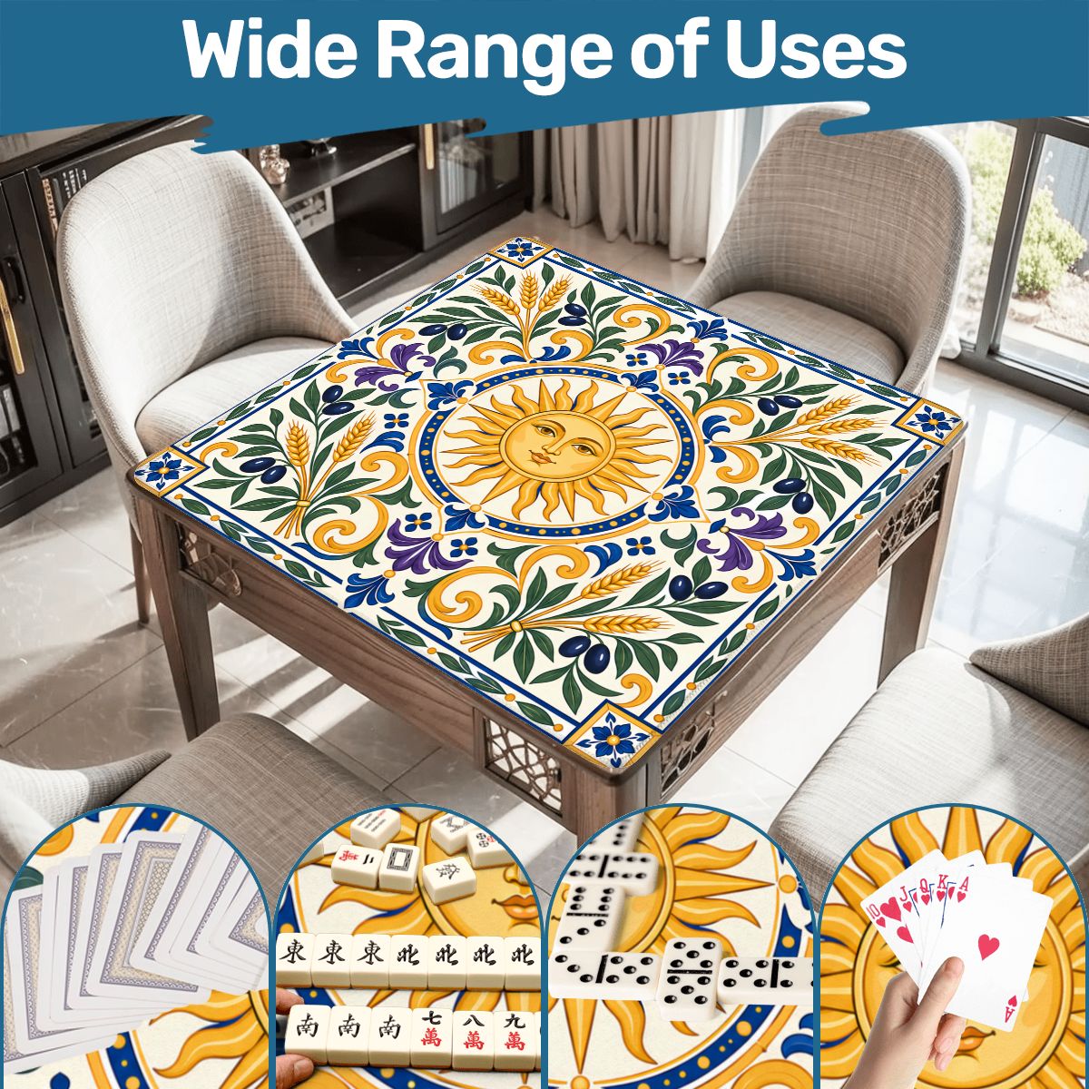 Under The Tuscan Sun Mahjong Mat - Splash Of Mahj And Color Co.