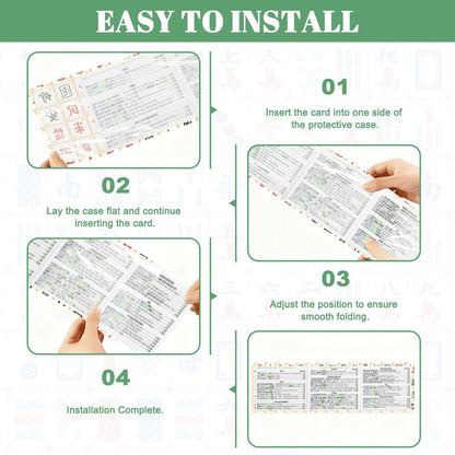 4 Mahjong Card HolderS with Line Finder, Mahj Tile Designed