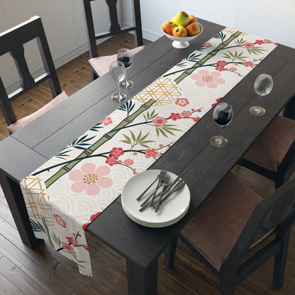 Asian Inspired Mahjong Elegant Floral Table Runner for Dining, Perfect Gatherings, Mahj Parties Weddings, Holidays, and Special Occasions
