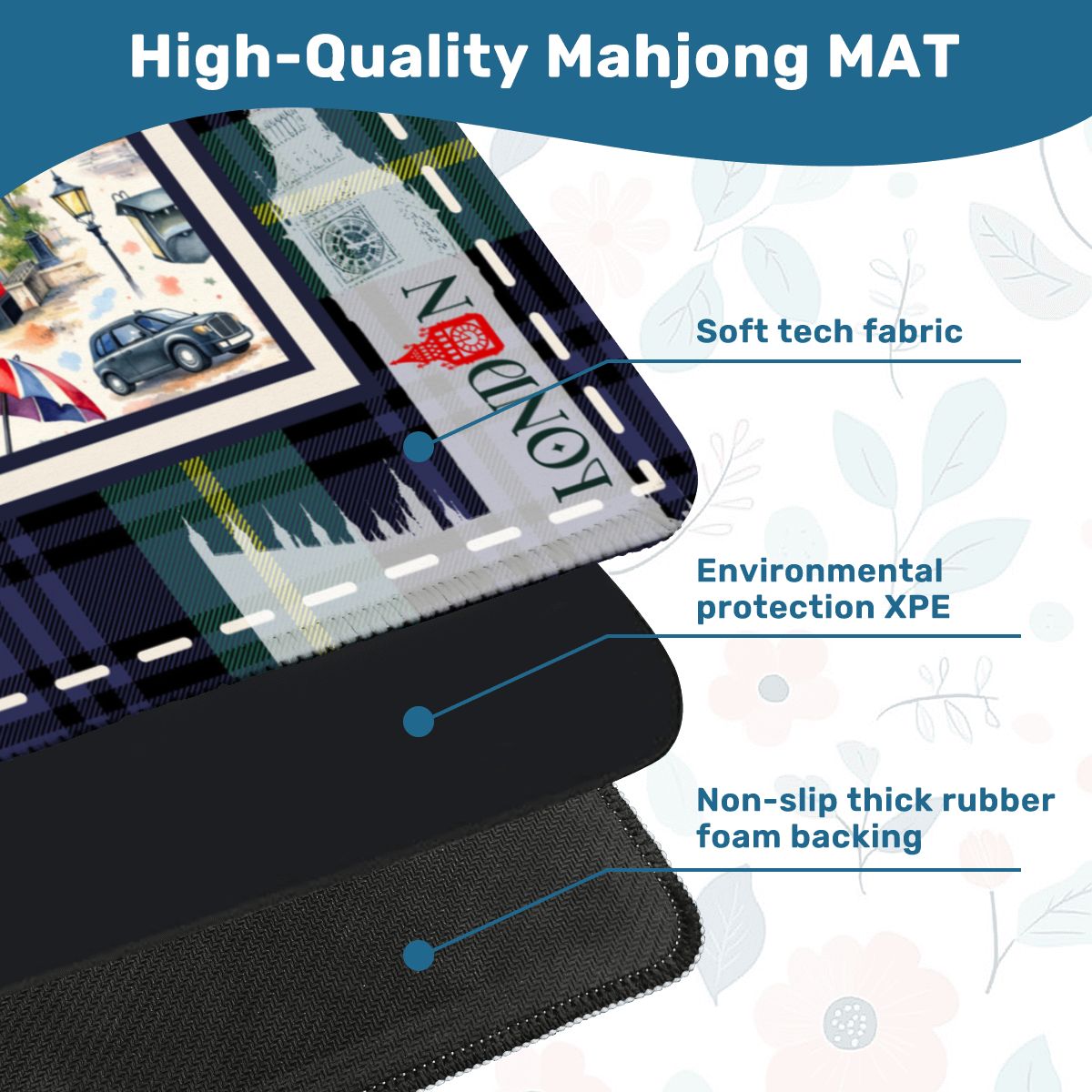 Streets of London Mahjong Mat - Splash of Color Co.