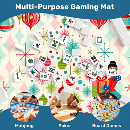 You've Got Mahj Mail Whimsical Nostalgic Mahjong Mat Sleek Surface - Splash Of Mahj And Color Co.