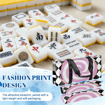 Harlequin Romance Tile And Rack Bundle Mahjong Bag Set - Splash of Color Co.