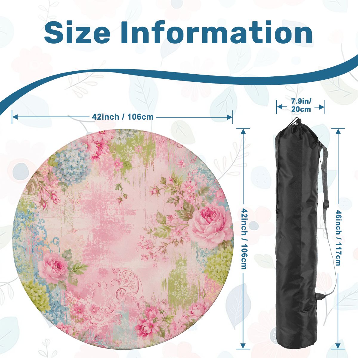 Vintage Shabbylicous Pink Floral Round Mahjong