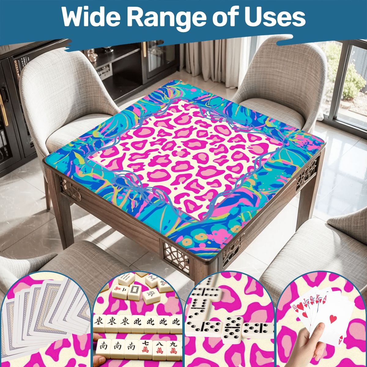 Preppy Pastel Whimsy Garden Club Mahjong Mat - Splash of Color Co.