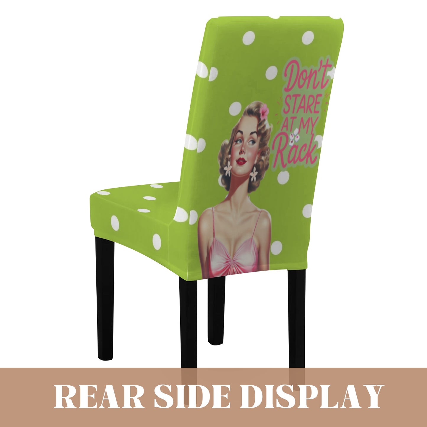 Funny Mahjong, Don't Stare At My Rack Chair Covers Custom Chair Cover - Splash of Color Co.