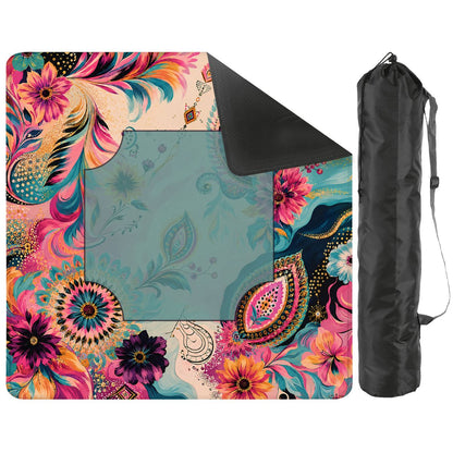 Boho Floral Infusion Bejeweled Edition 2 Mahjong Mat - Splash Of Mahj And Color Co.