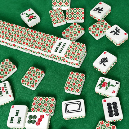 The Bloom - A - Rama Modern Red And Green American Mahjong Tiles - Splash of Color Co.