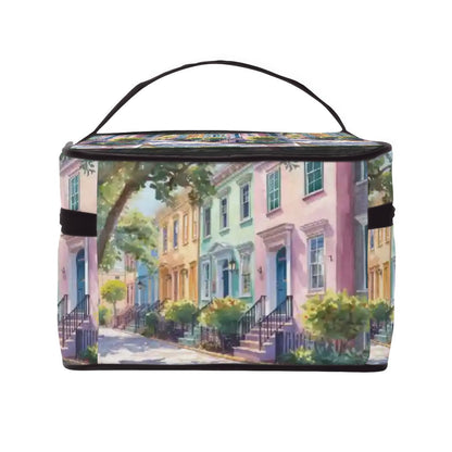Charleston South Carolina Mahjong Tile Bag, Rainbow Row Designed - Splash of Color Co.
