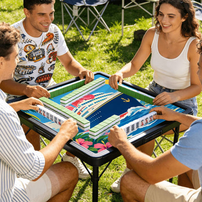 Mini Mahjong Mat, Set To Sail Cruise Designed - Splash Of Mahj And Color Co.