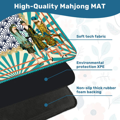 The Roaring 1920's Art Deco Mahjong Mat - Splash of Color Co.