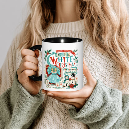 Mahjong White Christmas Nostalgic Haynes Sister Holiday Gift Mug