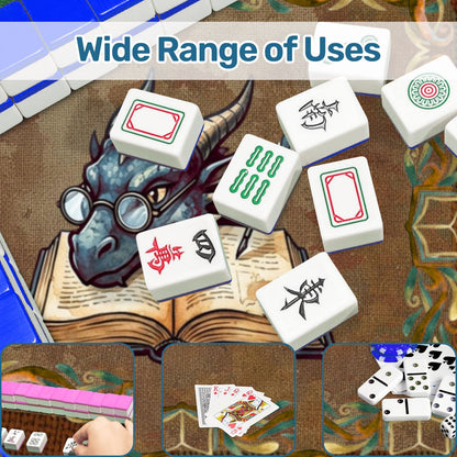 Dragon Of All Tales Faux Needlepoint Mahjong Mat - Splash of Color Co.