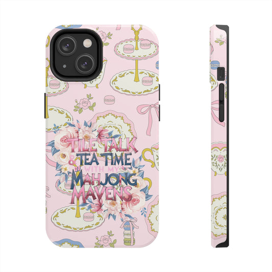 Tea Time Mahjong Phone Case - Stylish Tough Phone Case for Gamers, Tea Lovers, Unique Gift, Protection, Fun Design