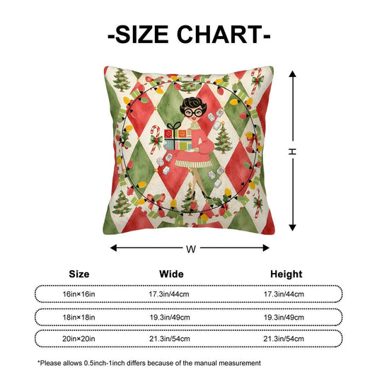 Mod Berry And Bright Christmas Corduroy Throw Pillow - Splash Of Mahj And Color Co.