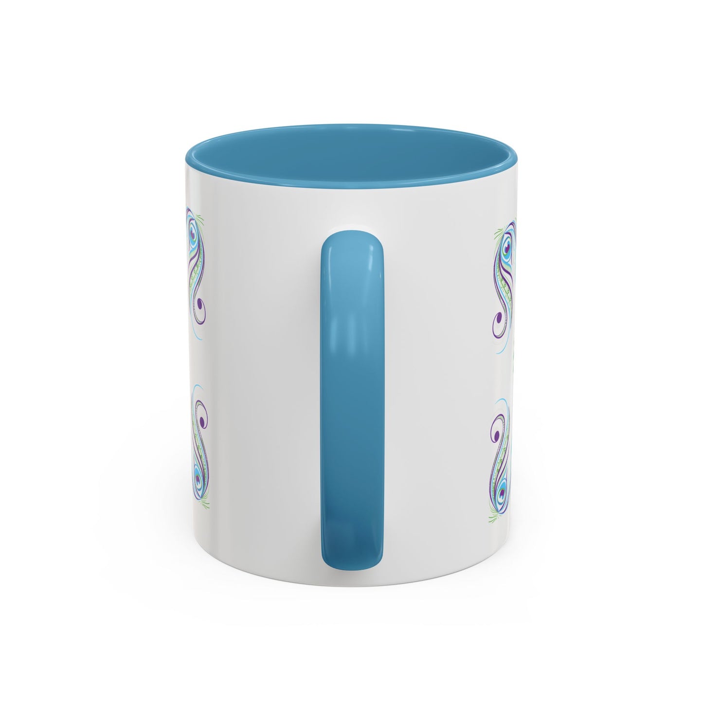 Preppy Peacock Whimsical Pink Green, Purple Coffee Mug - Splash of Color Co.