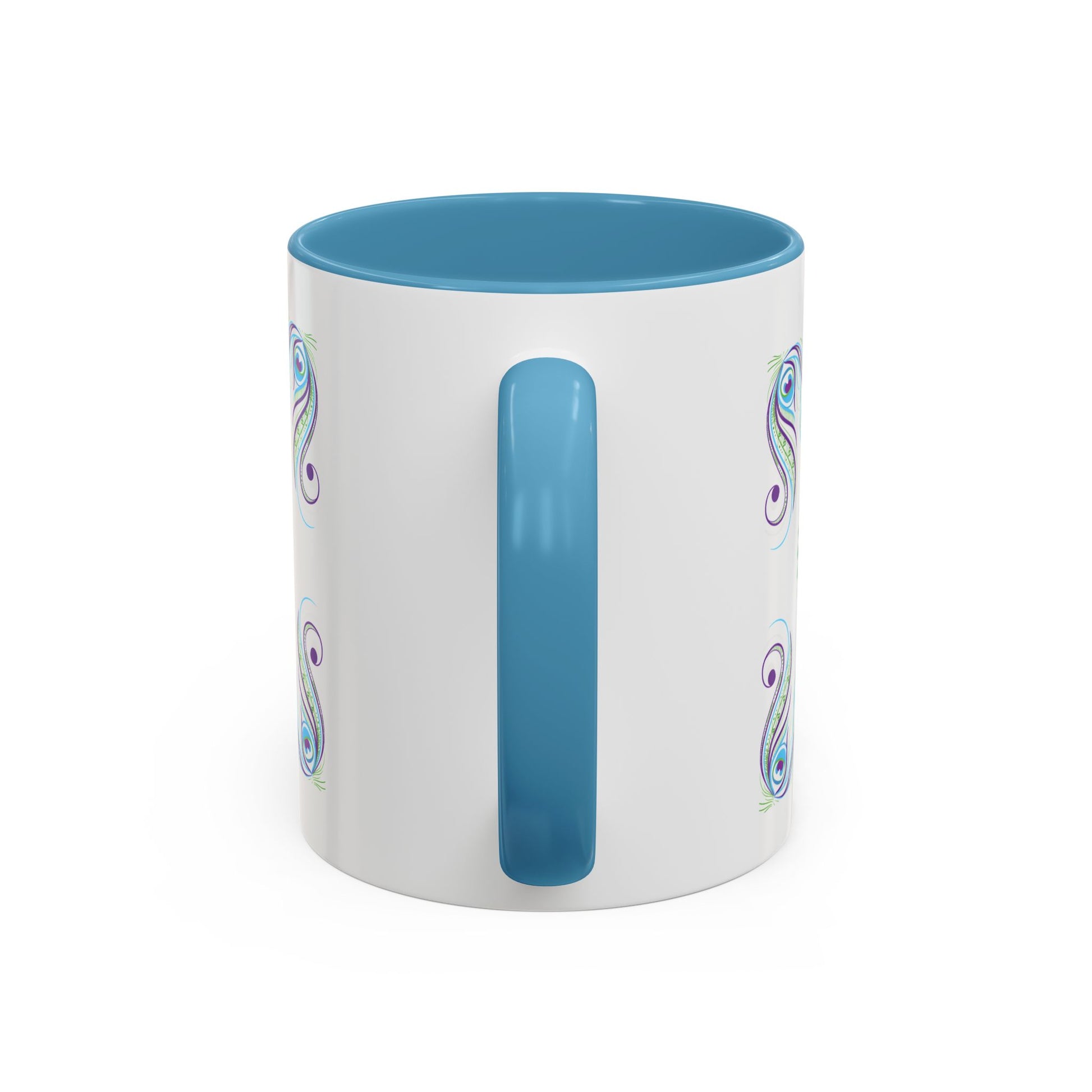 Preppy Peacock Whimsical Pink Green, Purple Coffee Mug - Splash of Color Co.