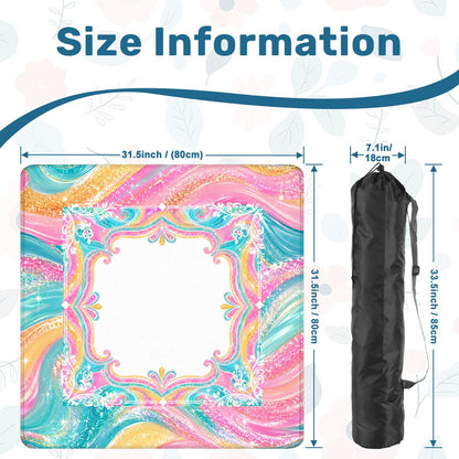 The Tide Is High Coastal Waves Pastel Preppy Mahjong Mat - Splash Of Mahj And Color Co.