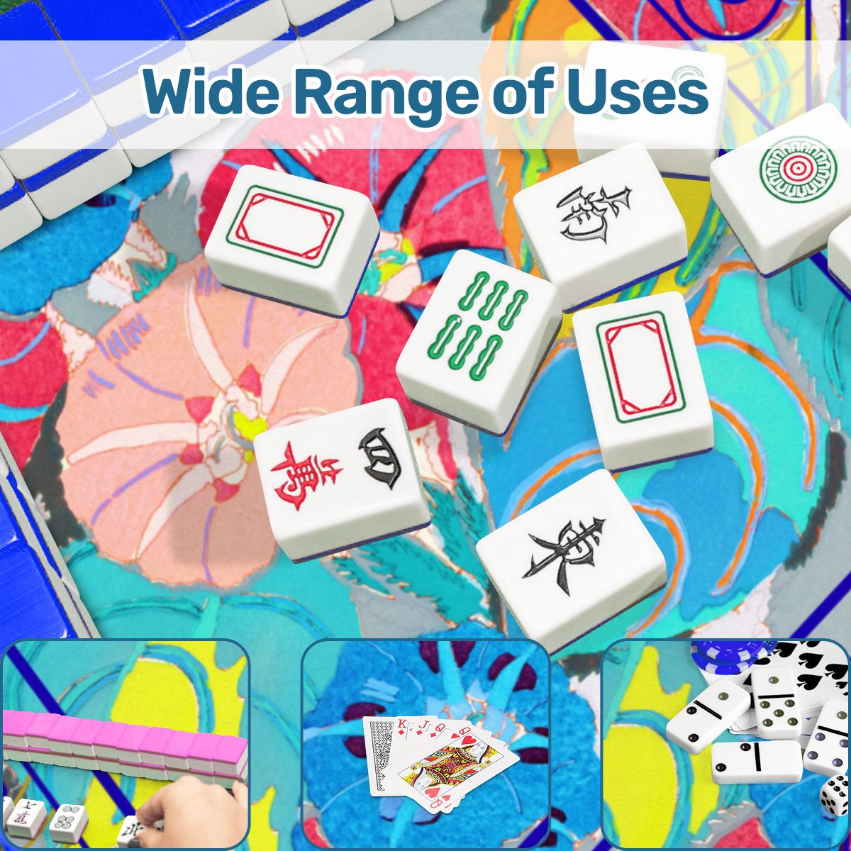 Capri Sunshine Floral Art Deco Mahjong Mat - Splash of Color Co.