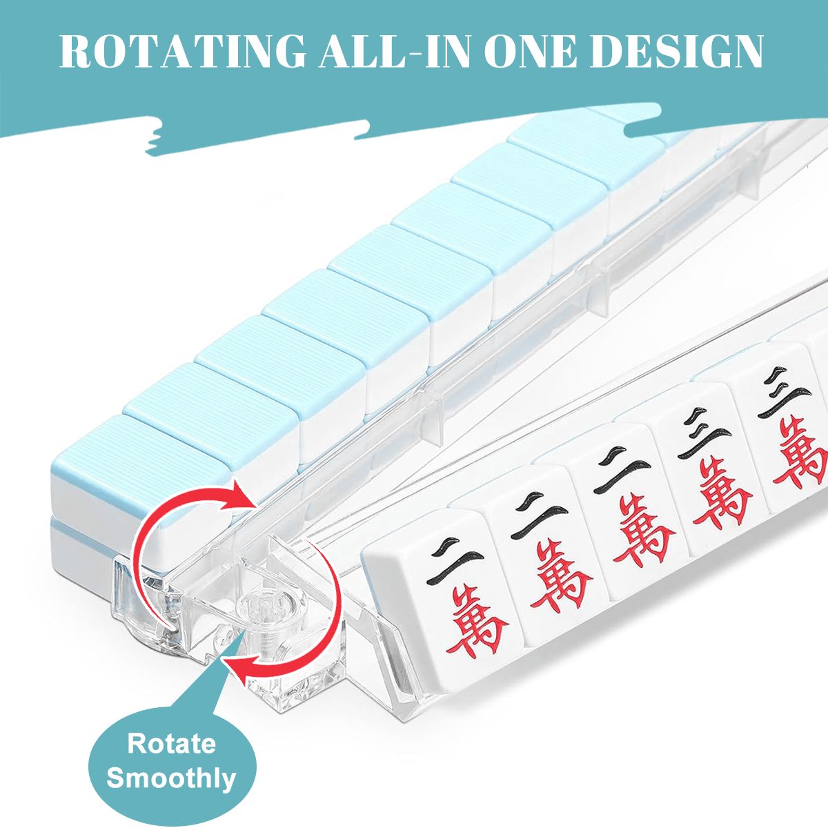 Clear Acrylic Set Of Four Mahjong Tile Pusher Racks - Splash of Color Co.