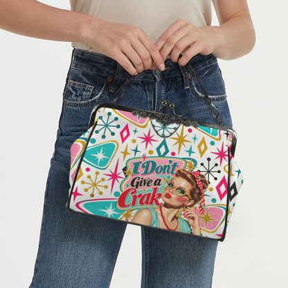 Funny Mahjong Modcentric Kisslock Purse, I Don't Give A Crak