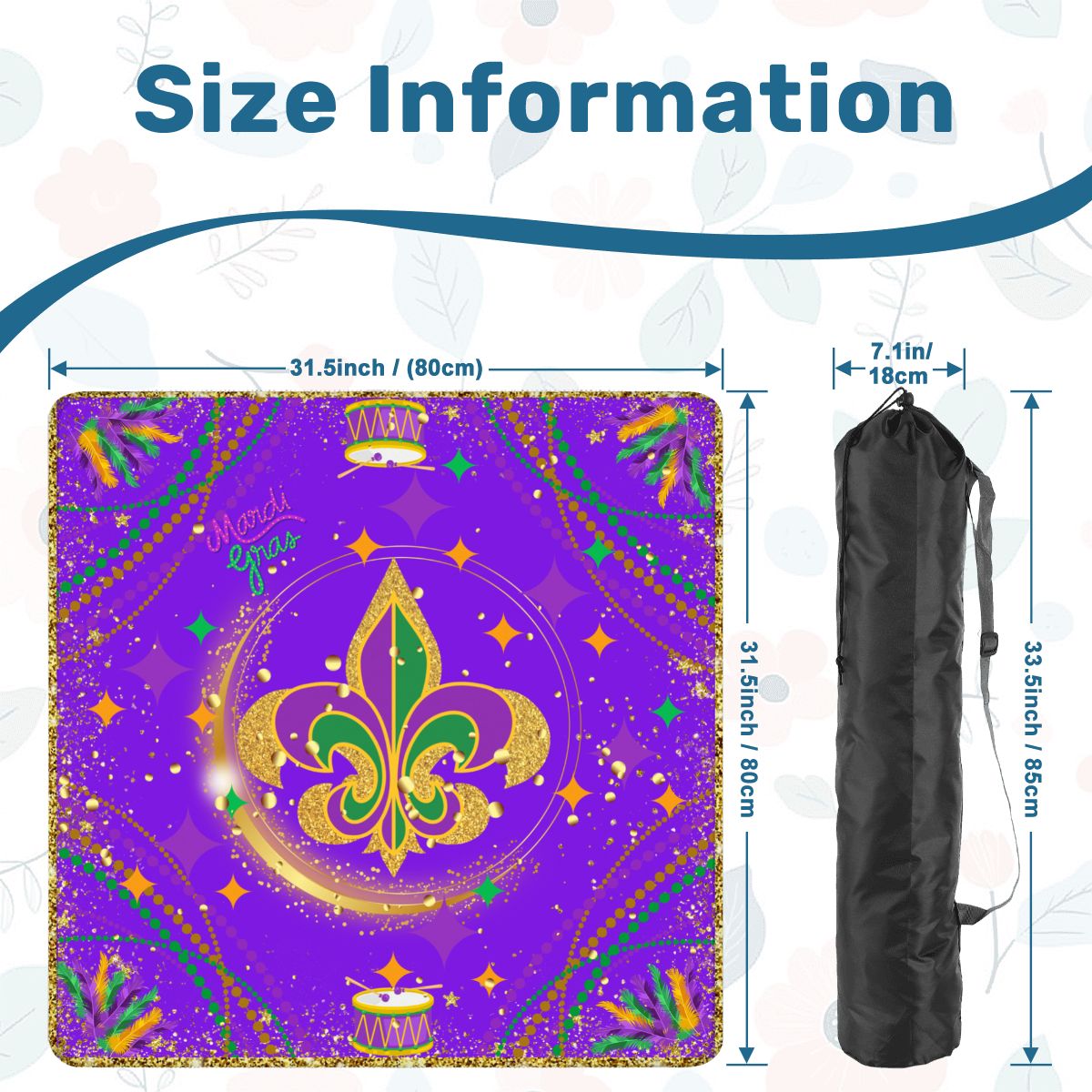 Mardi Gras Mahjong On Bourbon Street Carnival Glitz Mahjong Mat - Splash of Color Co.