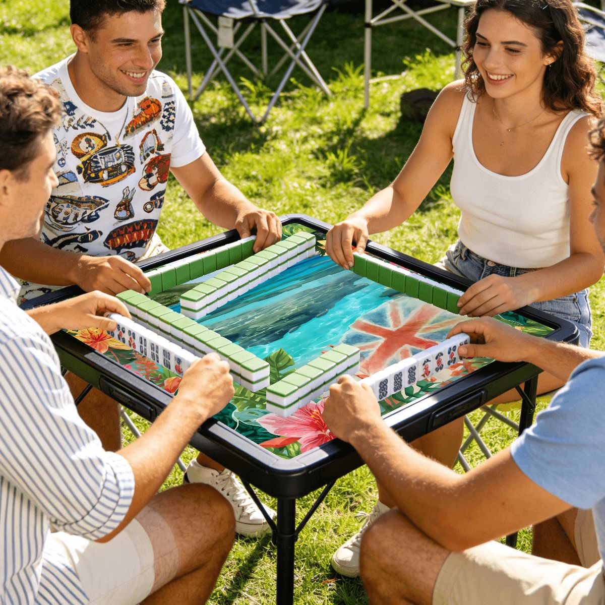 British Virgin Islands BVI Tropical Mini Mahjong Mat - Splash of Color Co.