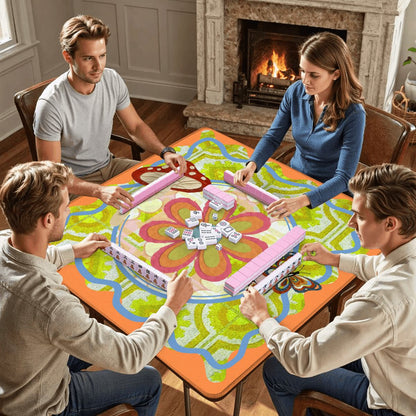 Granny’s Happy Shroom Zoom Mahjong Mat - Splash of Color Co.