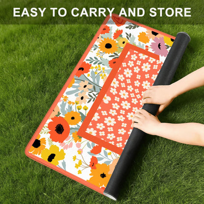Mini Mahjong Mat Modern Floral Daisy  (Ship Rolled up)