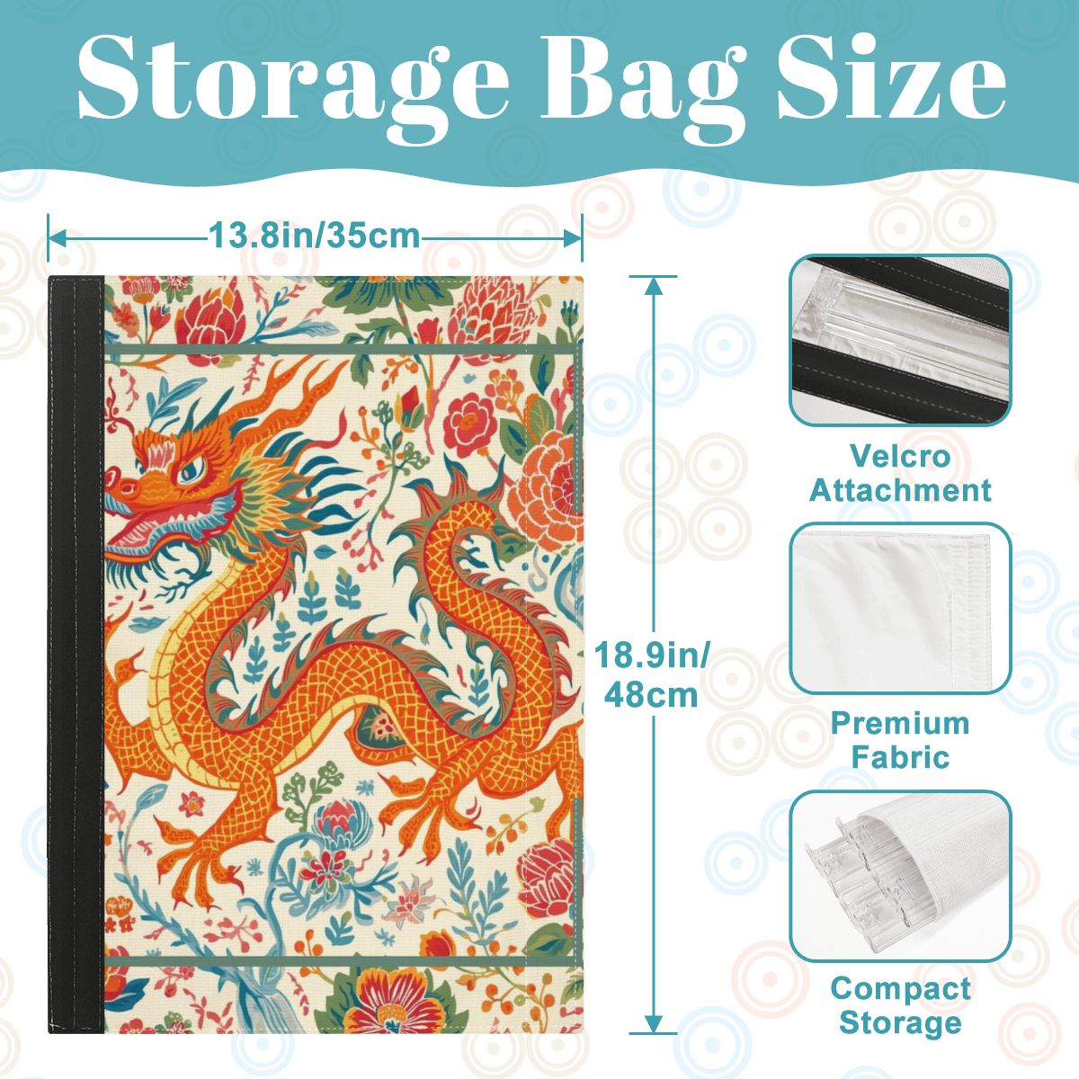 Whimsical Mahjong Dragon,4 Mahjong Tile Pusher Racks with Bag