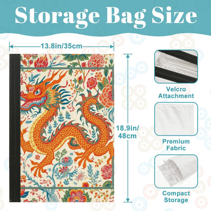 Whimsical Mahjong Dragon,4 Mahjong Tile Pusher Racks with Bag