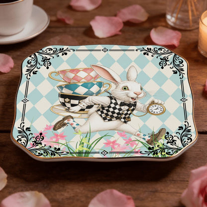 Go Ask Alice Scalloped Ceramic Mahjong Dice Tray