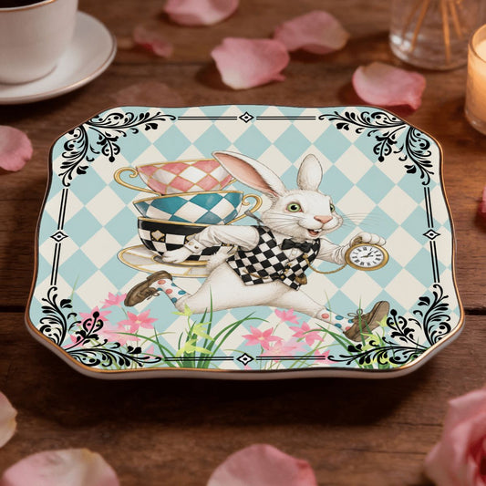 Go Ask Alice Scalloped Ceramic Mahjong Dice Tray - Splash Of Mahj And Color Co.