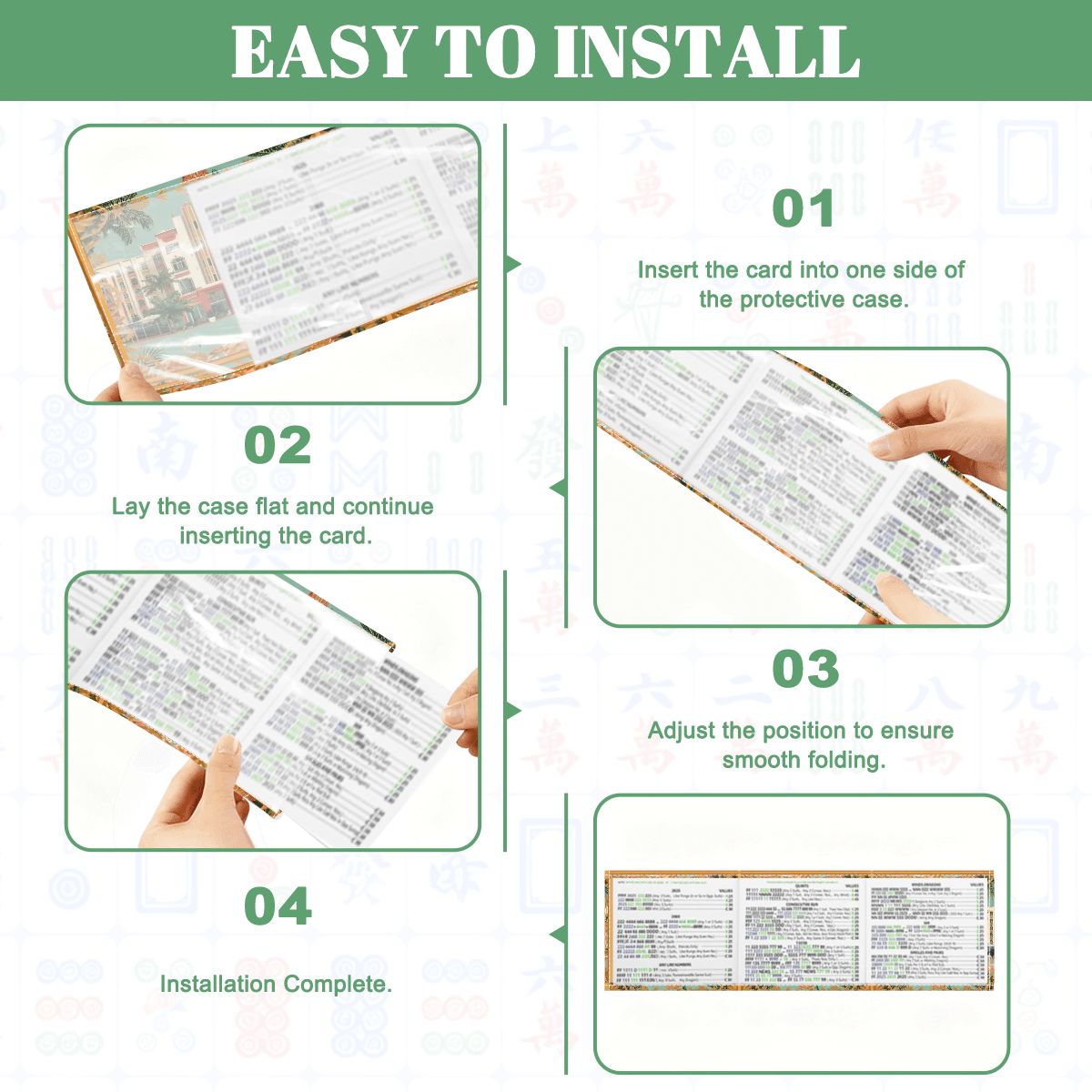 Old World Florida, Art Deco Flamingo Row 4 Mahjong Card Holder with Line Finder - Splash of Color Co.