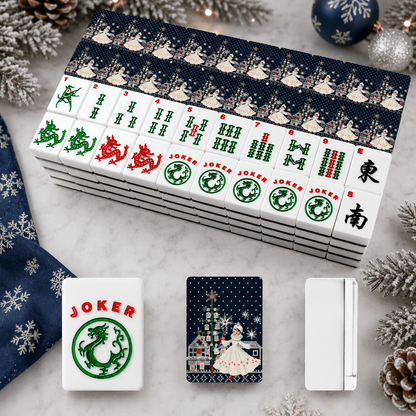 Sweater Weather Nostalgic Christmas American Mahjong Tiles With Carry Case - Splash of Color Co.